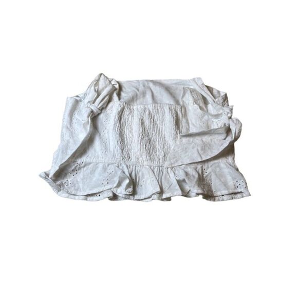 NWOT Sim & Sam Crop Top White Eyelet with Shoulder Ties Medium - Picture 5 of 6